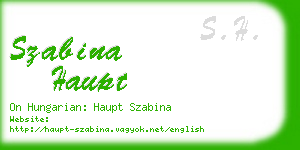 szabina haupt business card